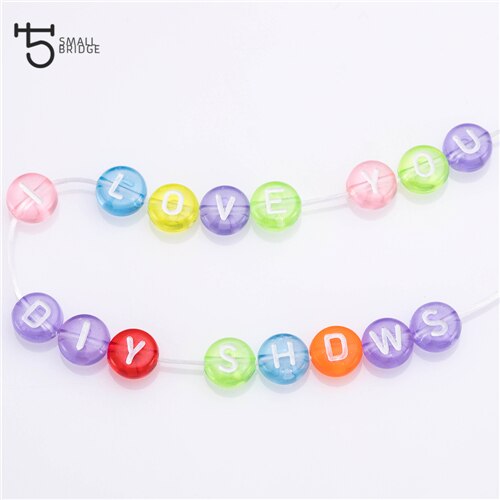 200 stuks Platte Ronde Acryl Letter Kralen voor sieraden maken Armband DIY Accessoires Alfabet Diy Kralen P600: P603