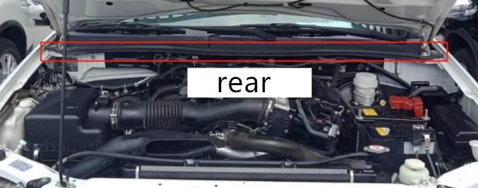 1 Piece Hood Rubber Seal for Pajero Sport 2007 KG5W KH6W Bonnet Rubber Strip for Montero Sport Front Body Sealing Strips: rear