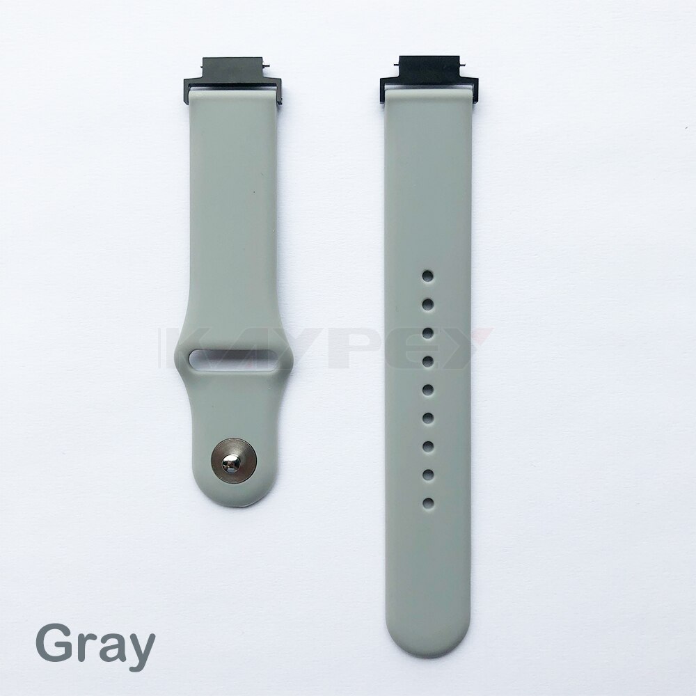 Correa de silicona suave para el reloj Huami Amazfit Verge 3, correa de silicona suave, correa de reloj de repuesto, correas de pulsera, banda deportiva: Gris