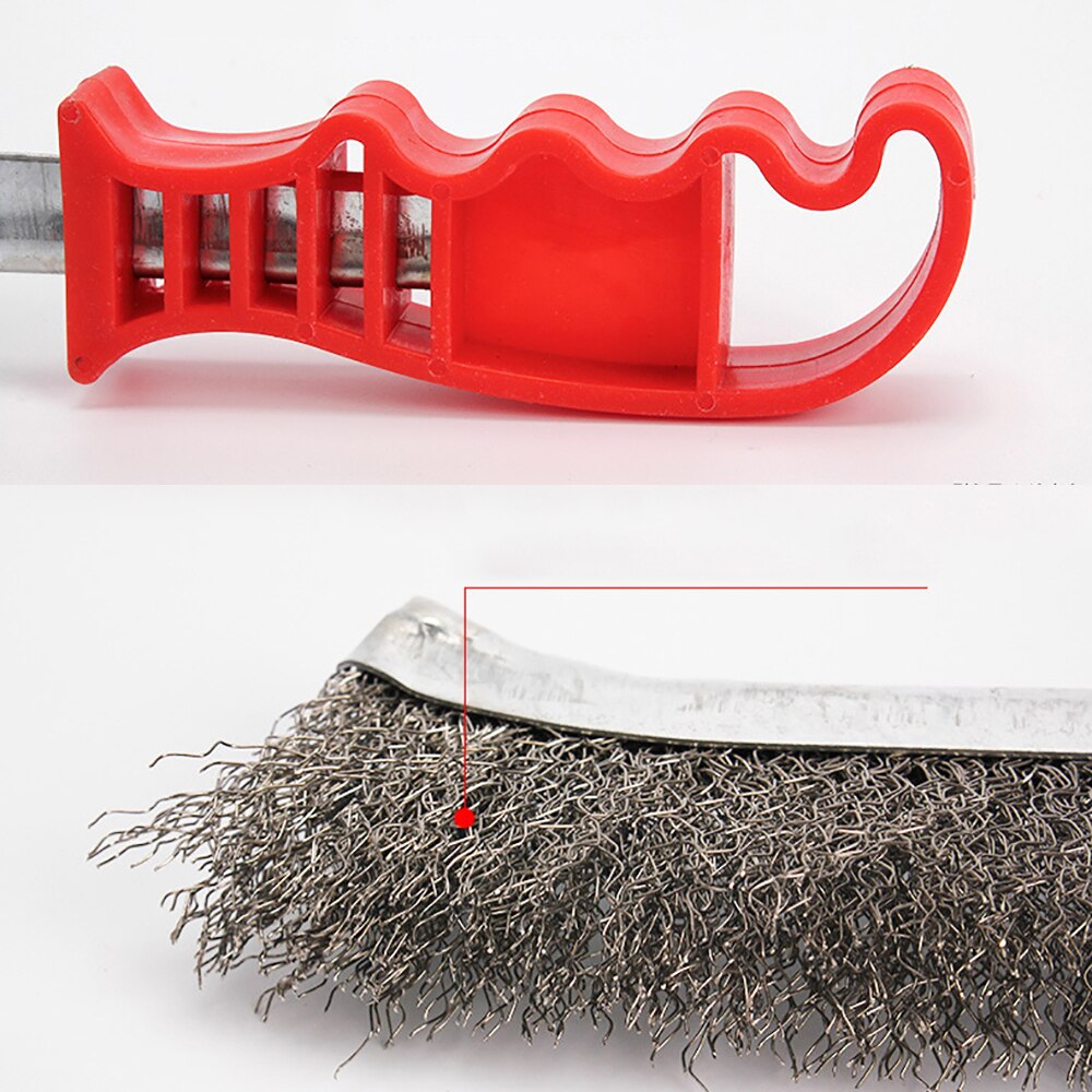 3 Stainless Steel Heavy Duty Spid Wire Hand Brush Bristles Rust Paint Removal
