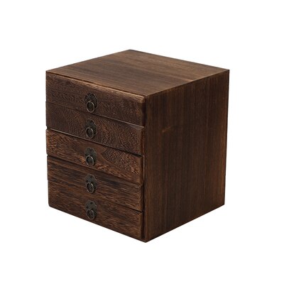 Multi-layer solid wood storage box Boxes Pu&#39;er tea collection Tea Wooden box Jewelry storage boxs kit: 3