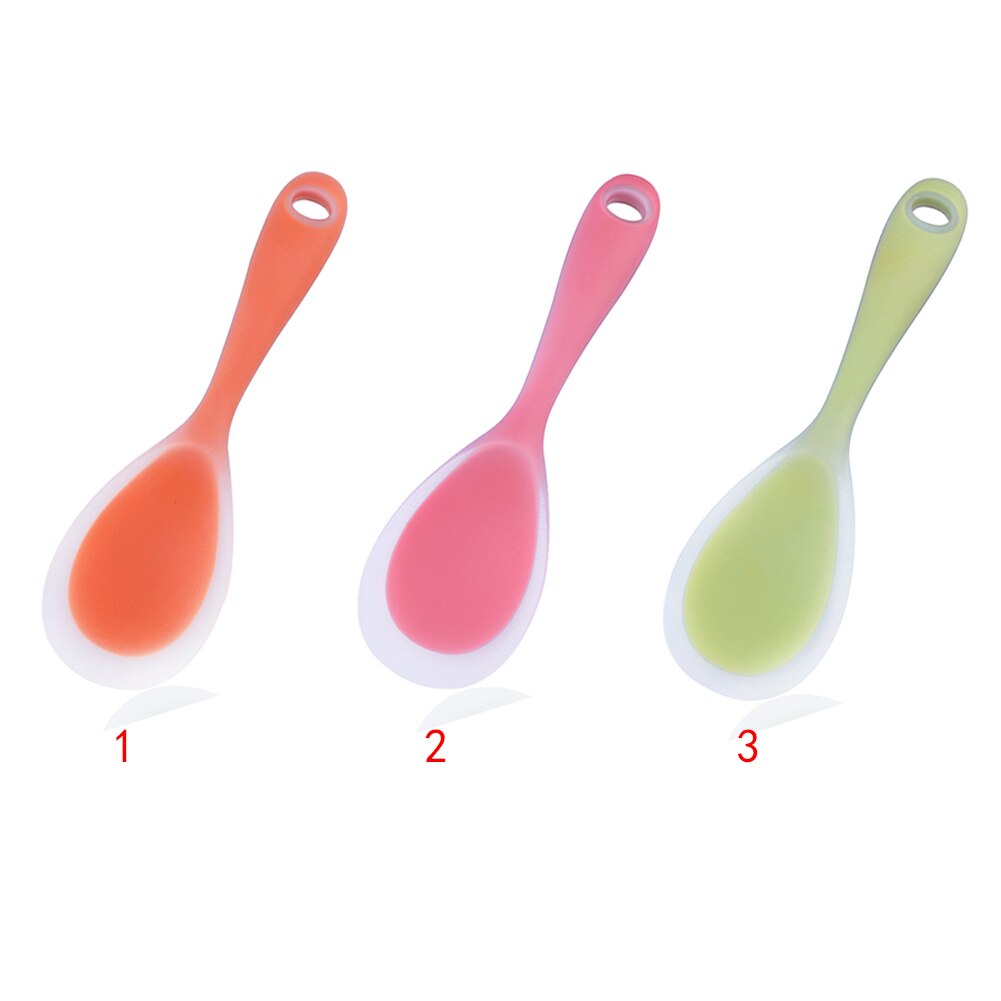 1pc Cooking Supplies Kitchen Tool Silicone Paddle Non-stick Rice Server Soft Heat Resistant Rice Spoon Spatula Sushi Rice