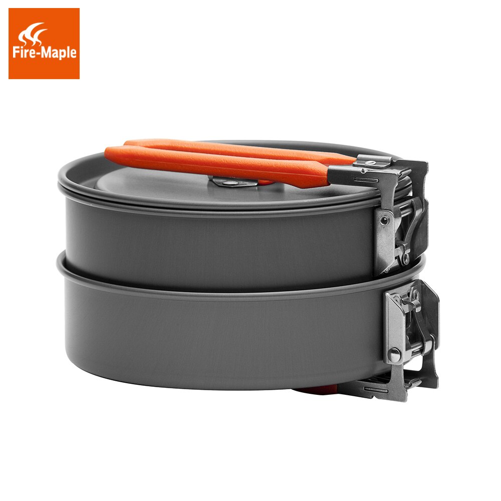 Fire Maple Picknick Pot Pan Set Outdoor Camping Wandelen Cookware Backpacken Koken Opvouwbare Handvat Aluminium Feest 2 FMC-F2