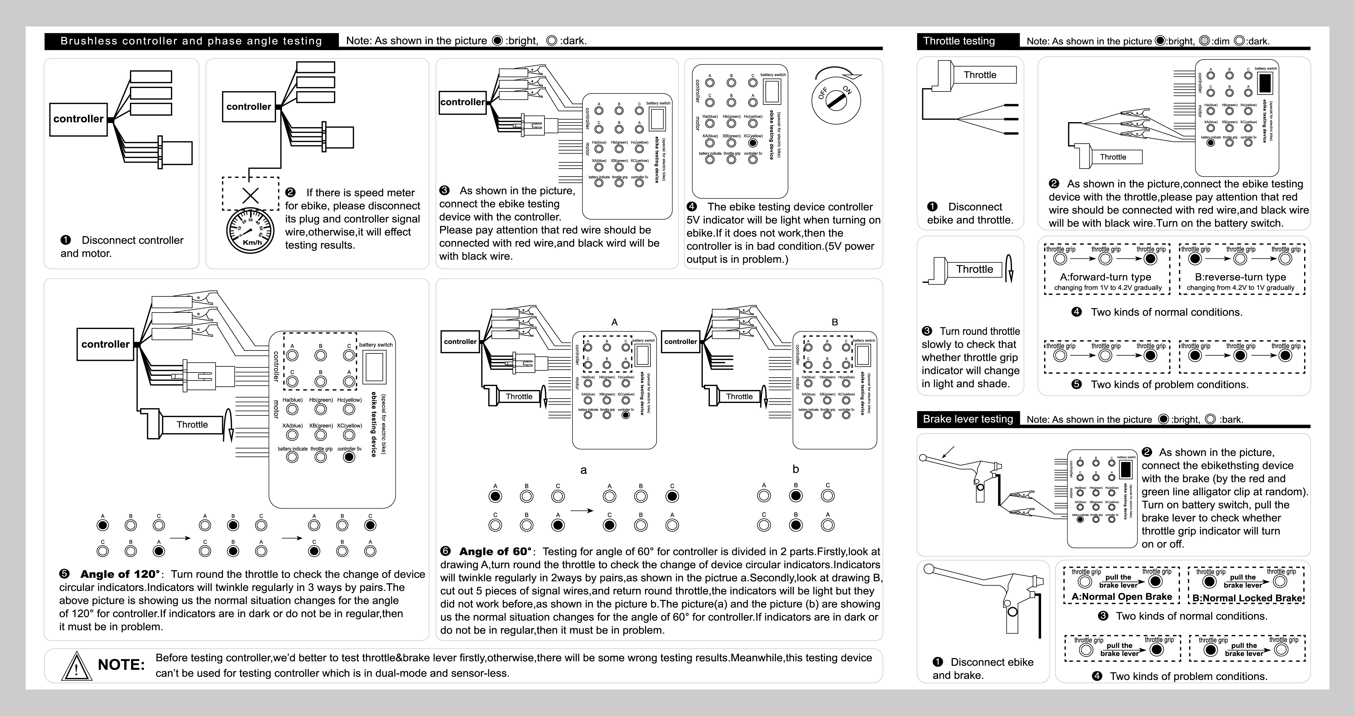 24 36 48 60 72V E-bike Tester Brushless Motor Riding Electric Car Controller Portable Spared Battery Powered Scooter Durable