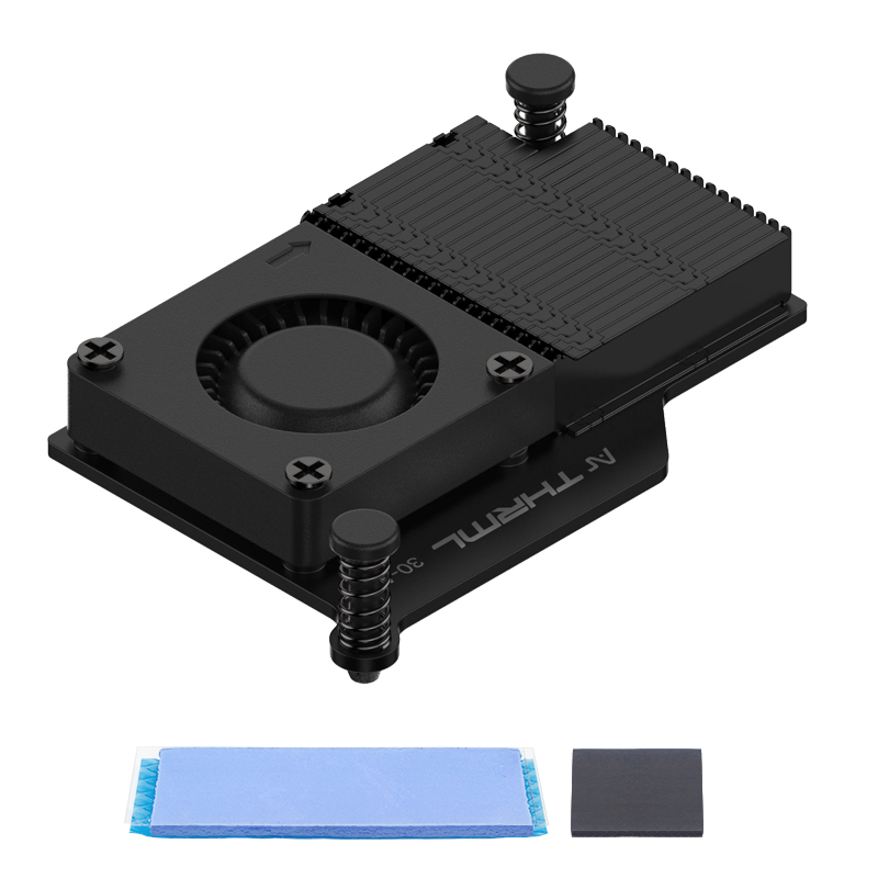 Argon THRML 30mm Active Cooler For Raspberry Pi 5 Active Cooling PWM Fan Passive Cooling Aluninum Fins Radiator for RPi 5: Red