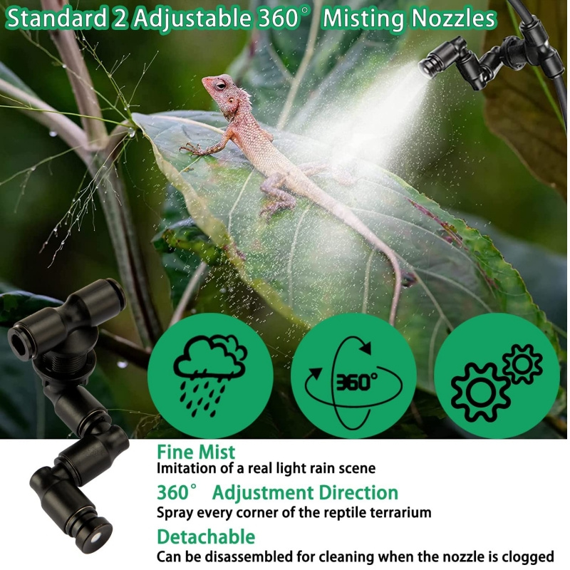 Umidificador electrónico inteligente, Fogger, Terrários, Névoa Automática, Temporização das Florestas Tropicais, Spray System Kit, Controlo por aspersão
