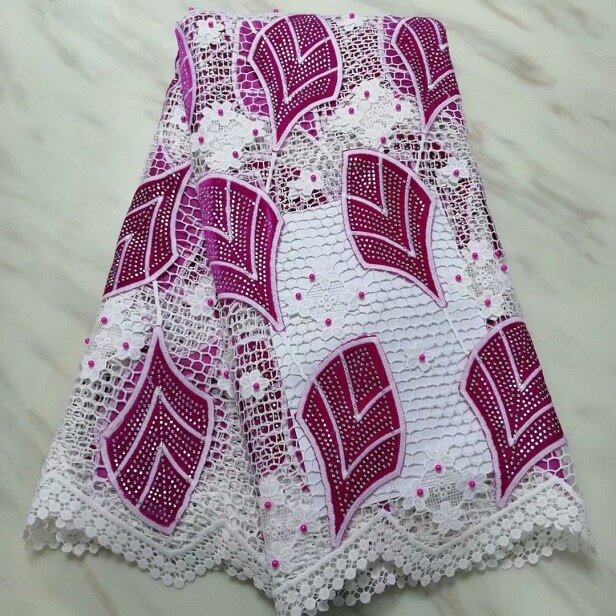 excellent embroidered milk silk lace velvet fabric with rhinestones 5yards top stones water soluble lace velvet fabric for party