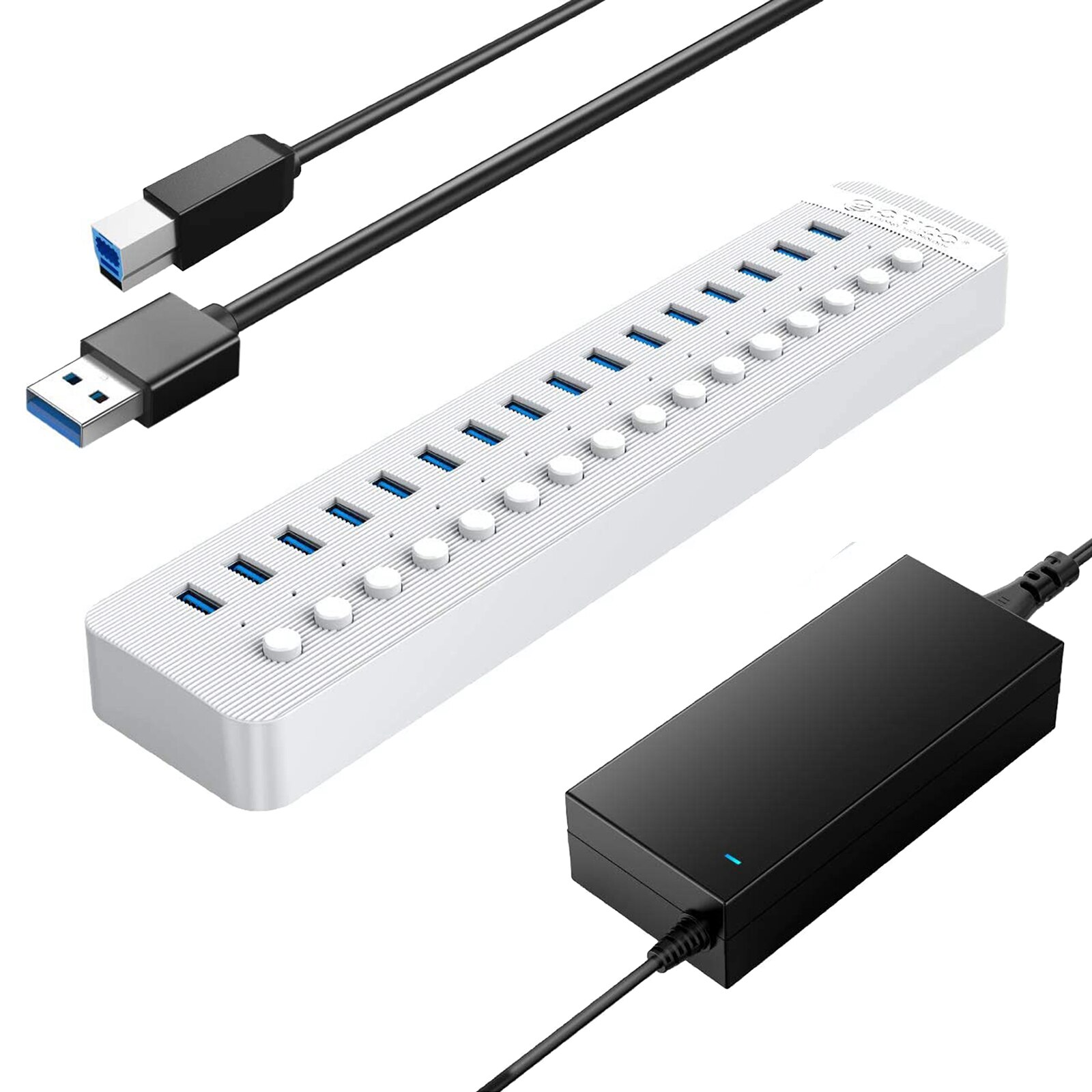 USB 3.0 Hub,Ultra Slim High-Speed USB Splitter Extension Data Hub for Apple MacBook Air/Pro/Mini/iMac