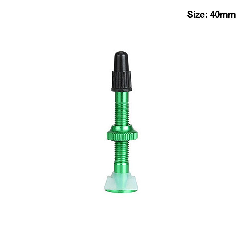 Bicicleta 1 conjunto de 40/60mm válvula para estrada mtb bicicleta sem câmara pneus liga haste selante sem câmara bocal vácuo compatível: 40mm Green 1Set