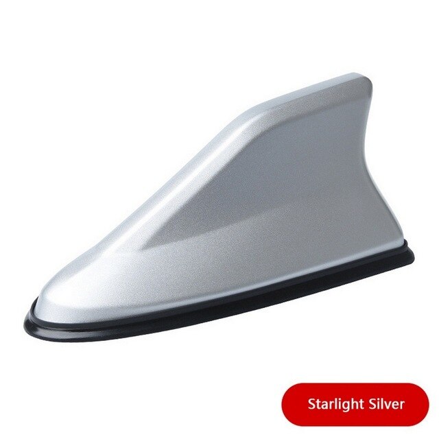 Auto Car Shark Radio Aerials Auto Fin Antenna FM Signal Amplifier Car Radio Car Roof Decoration: silver