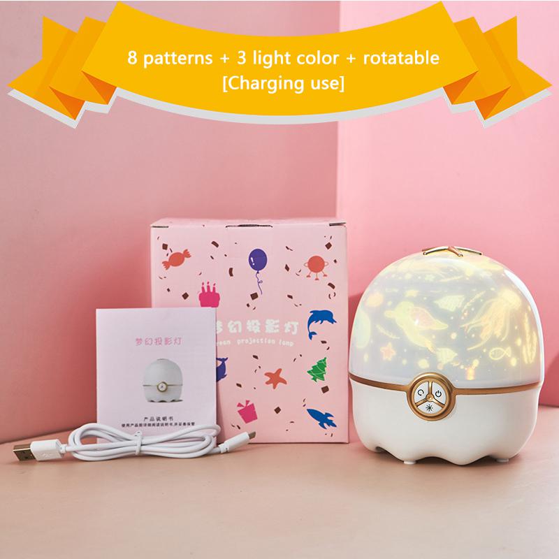 Star Night Light Projector Constellation Night Lamp Bedroom Nightlight Kids Baby Children Room Light Bluetooth Speaker Music: Starfish Chargeable