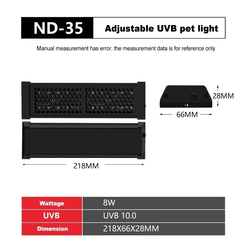 UVA + UVB Reptile spectre complet UVB LED lumières tortues lézards bain de soleil lampe thermique 4 W/8 W Reptiles luminaire Vivarium éclairage: Orange