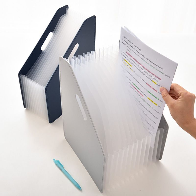 13 Pockets Desk File Folder Document Paper Organizer Storage Holder Multilayer Expanding Box