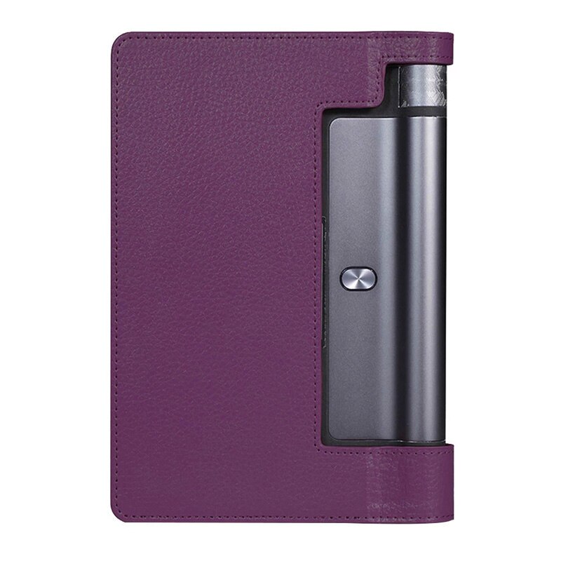 Beschermhoes voor lenovo yoga tab 3 10.1 opvouwbare standaard, pu-leren hoes, yoga tab 3 10.1 yt3-x50f x50f x50m tablethoes van glas: Paars
