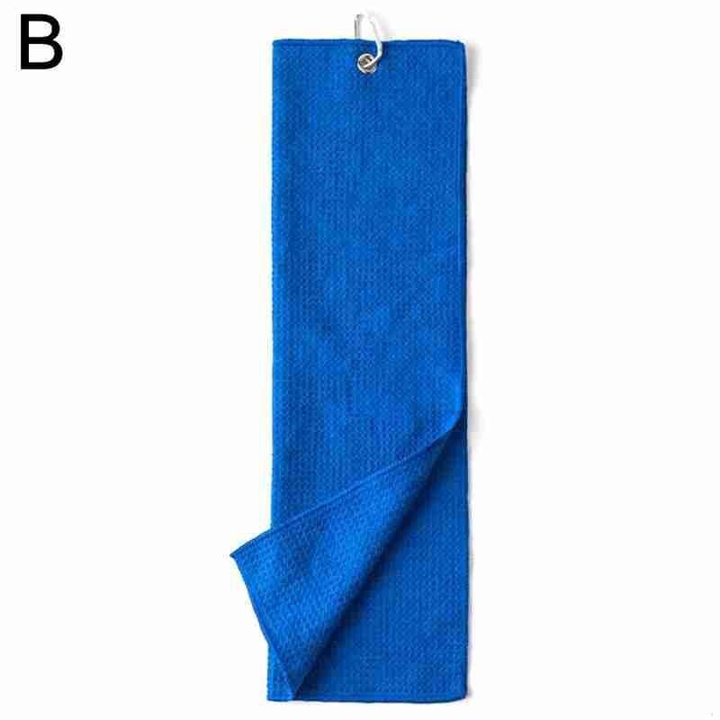 Golf Handdoek 30X50Cm Met Veiligheid Gesp Voor Schone Clubs Ballen Handen Golf Handdoek Royal Blauw Zwart: Blauw