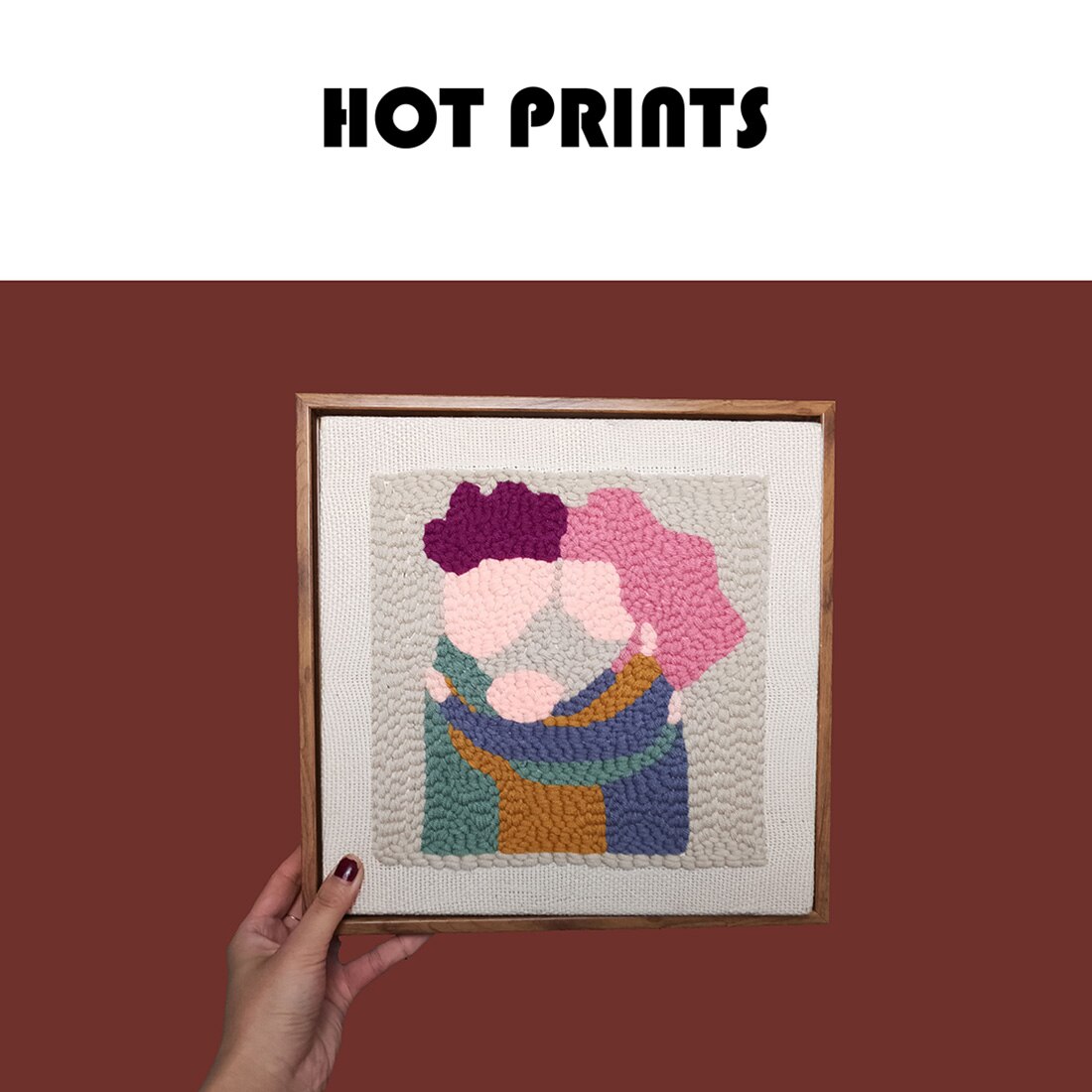 Diy Breien Wollen Kleed Haken Handwerk Wollen Borduren Met/Zonder 26X26 Cm Houten Frame Punch Naald Foto frame