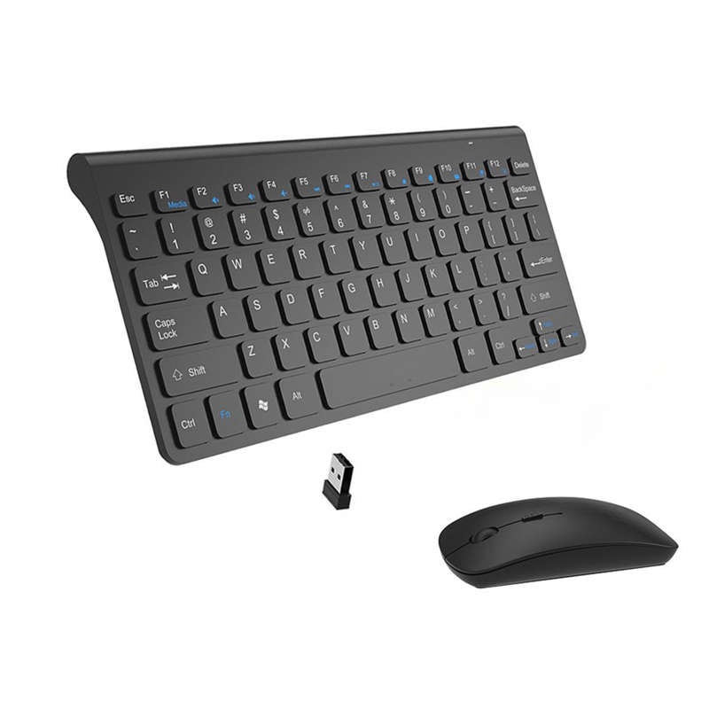 Mini Wireless Mouse Keyboard For Laptop Desktop Mac Computer Home Office Ergonomic Gaming Keyboard Mouse Combo Multimedia Black