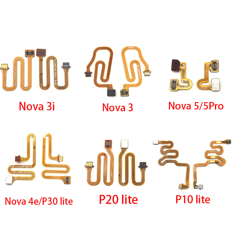 For Huawei Nova 3 3i 4 4e 5 5i Pro P10 P20 Pro P30 Lite Home Button Fingerprint Touch Id Sensor Connector Flex Cable
