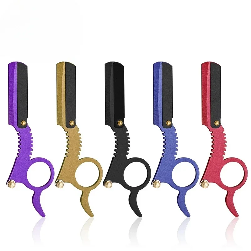 Professional Single Ring Barber Single Edge Shave Razor Vintage Classic Edge Razor with Easy Blades Replacement for Barber Salon
