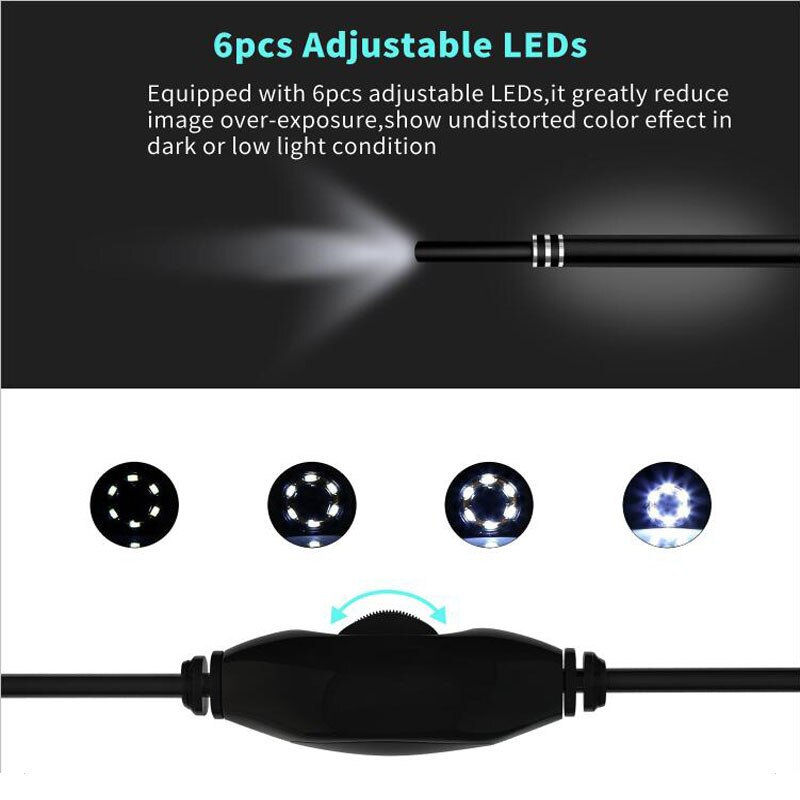 3 en 1 oreille cuillère Endoscope oreille nettoyage outil de Diagnostic 5.5mm câble souple USB Endoscope téléphone portable caméra pour Android soins de l'oreille