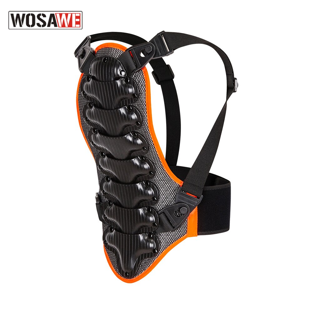 Wosawe colete infantil esportivo, protetor corta-vento para costas snowboard skate ski suporte corporal colete infantil mtb