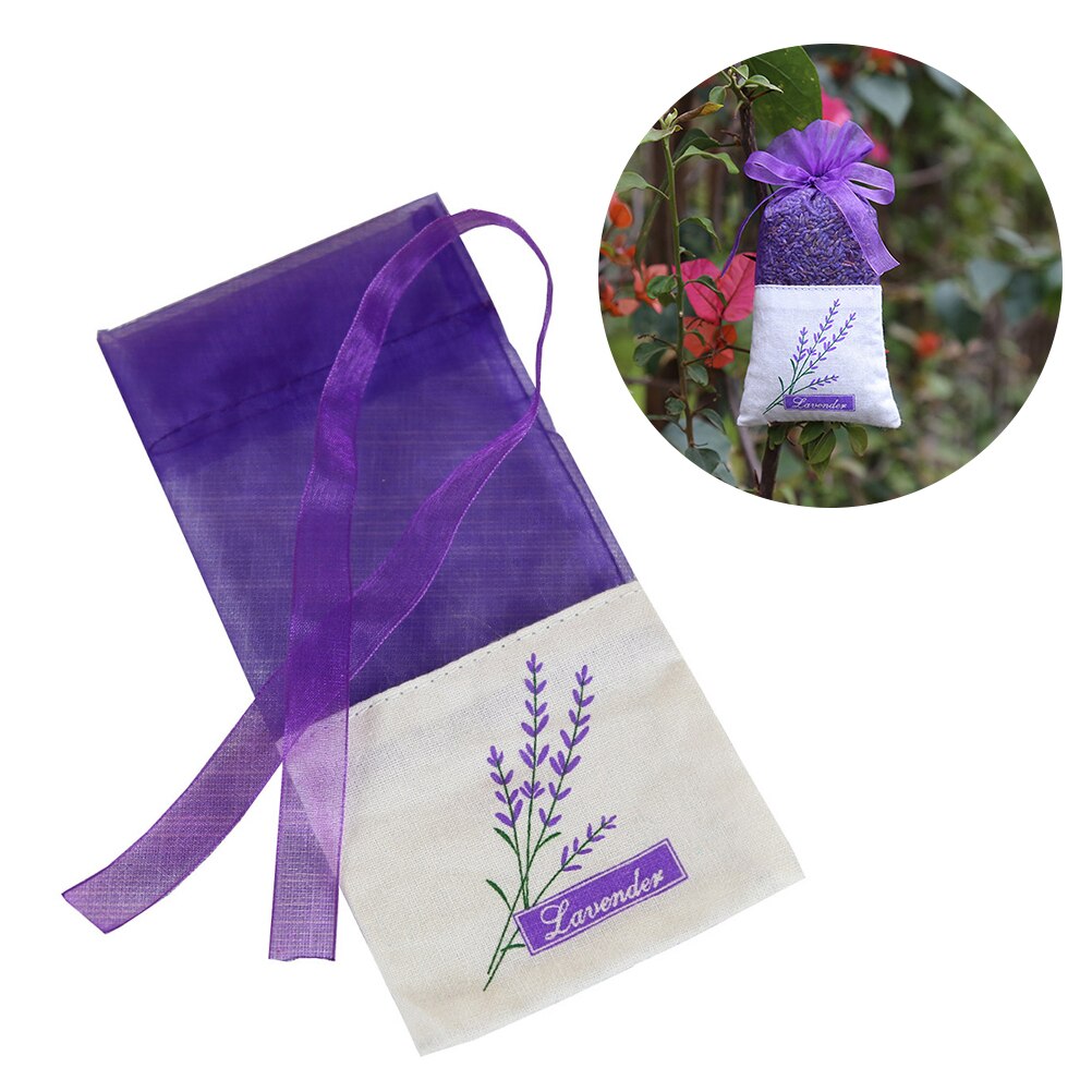 30Pcs Lege Zakjes Zak Bloem Afdrukken Geur Lavendel Zakje Bag Purse Stijl)-Licht Paars: Purple