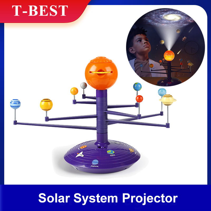 Solar System Planetary Projector 8 Planets DIY Model Kits Voice Projector STEAM Education