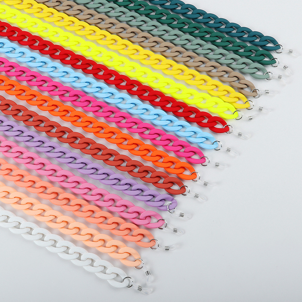 Matte Farbe Acryl Sonnenbrille Ketten Für Frauen Männer Lesebrille Ketten Brillen Kabel Halter Neck Kette Strap Lanyard