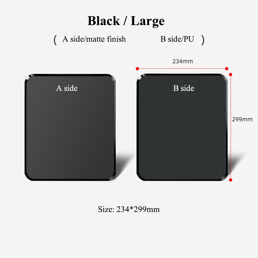 Gaming Hard Mouse Pad Smooth Surface Double-side Durable Washable Resin PU Material Pad with Anti-slip Mats Fast: Silver