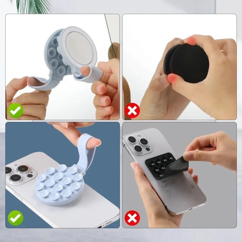 Verbeterde siliconen magnetische zuignap telefoonhouder Mount spiegel douche autotelefoonhoes grip standhouder voor iPhone 16 Pro Max