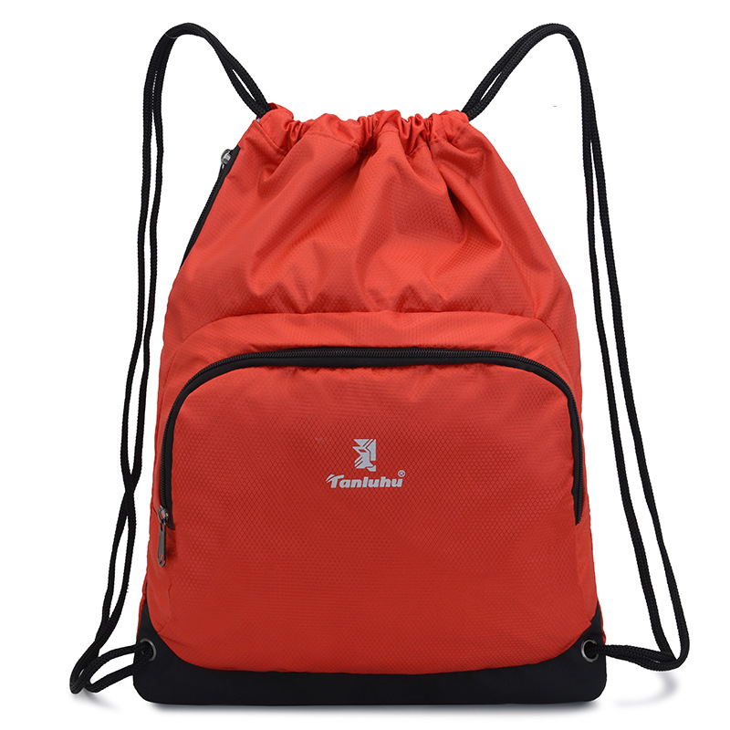 To stykker gymnastiktaske stærk pakke 17l pakningskuber stor kapacitet snøre taske sportsbundt camouflage taske fitness rygsæk: 1 stk-rød