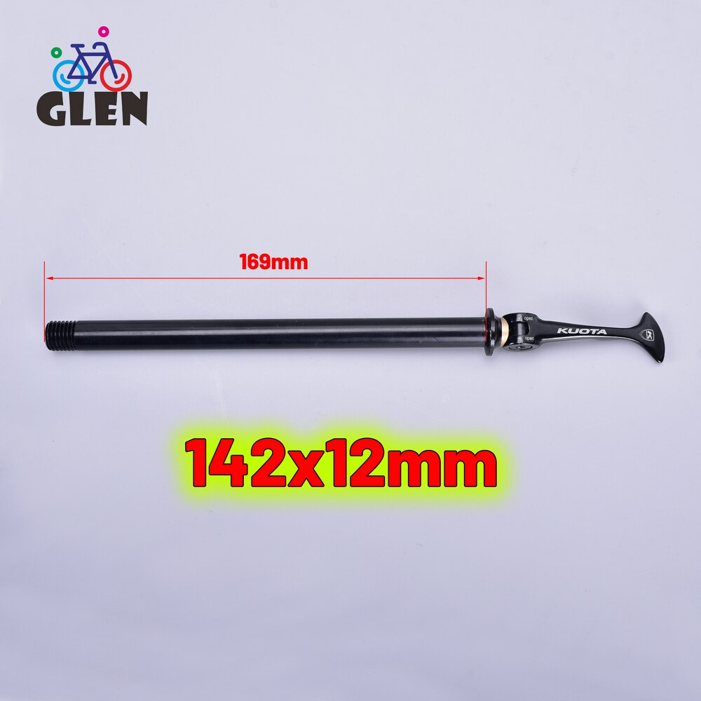 Spiedini ruota bici MTB a sgancio rapido in lega Super leggera spiedini ruota QR passo Mountain Bike asse passante posteriore 142x12