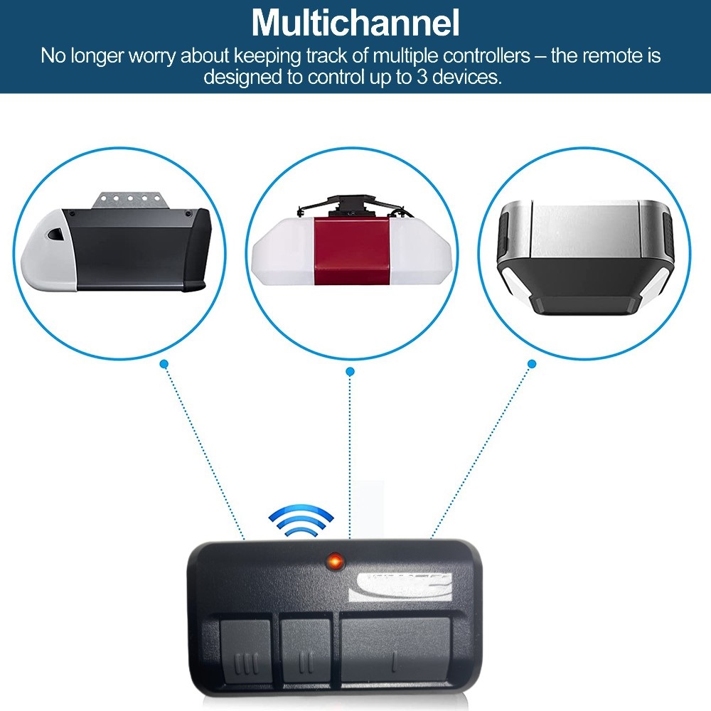 My Light-Garage Door Opener, Remote Control with Security 2.0 Rolling Code Technology, 893MAX