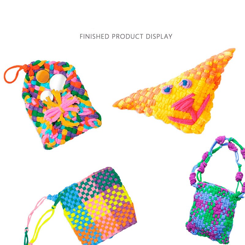 Creatieve Diy Speelgoed Touw Loop Breien Elastische Touw Weefgetouw Speelgoed Handgemaakte Weven Speelgoed Voor Meisje Speelgoed