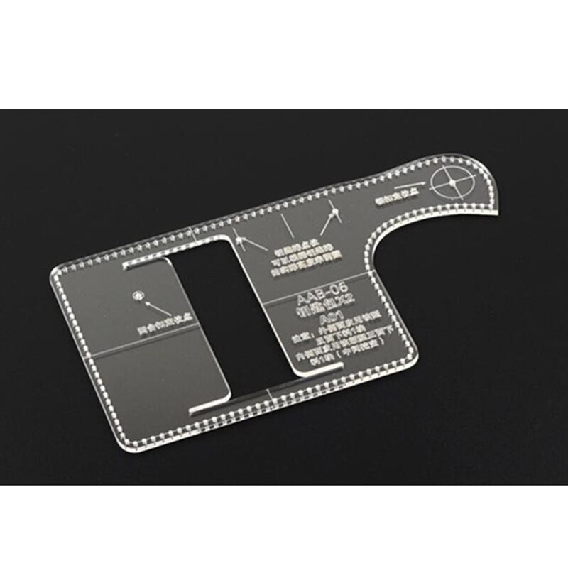 DONYAMY 1Pcs DIY Leather Handcraft Acrylic Keyring Key Chain Wallet Stencil Template