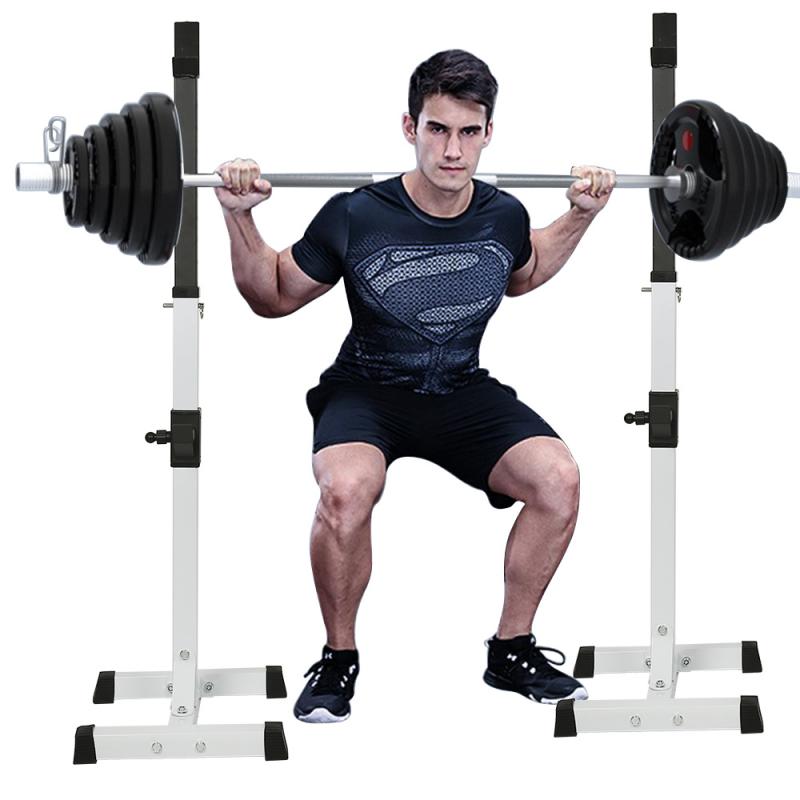 Adjustable Height 105-160cm Multifunctional Barbell Squat Rack Split All Black Fitness Equipment Sturdy Maximum Load 150 Kg HWC