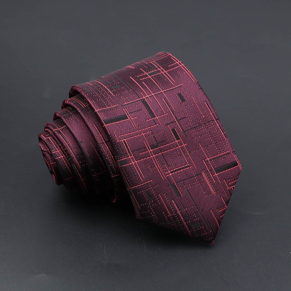 Tie Voor Mannen Klassieke Zakelijke Blauw Rood Plaid Stippen 6Cm Jacquard Stropdas Dagelijkse Slijtage Das Wedding Jurk Accessoires: 10