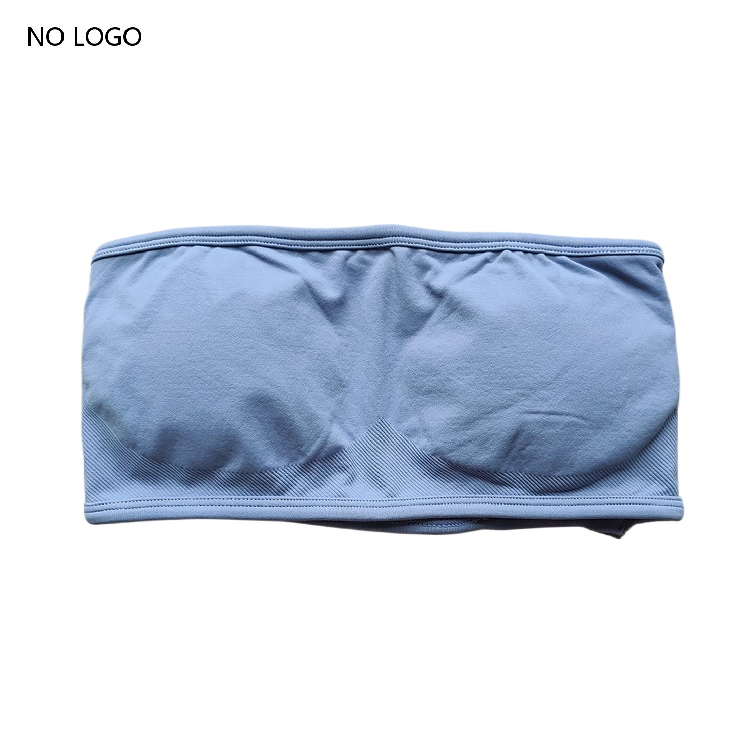 Impact Backless Bandeau Sports Bra Gym Women Top Crop Tube Seamless Bras Yoga Tops Workout Sportswear Push-up Fitness Gym Bra: S / Dark Grey