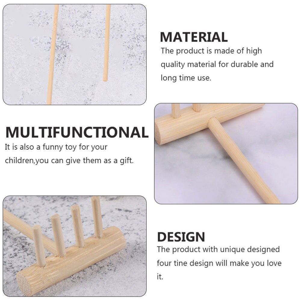 3 Pcs Home DIY Rocks Zen Garden Kit Sets Zen Garden Accessories Rake Sets