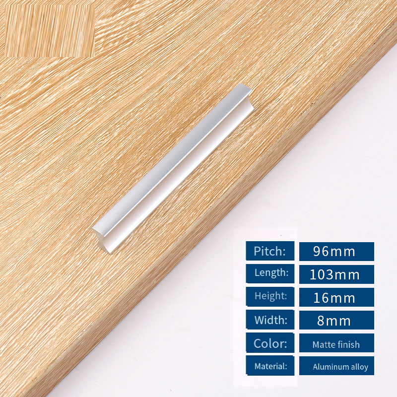 Drawer Pulls Cupboard Cabinets Knobs Door Modern Wardrobe Handle for Furniture Door Hardware Aluminum Alloy Kitchen Handles: 4XL / black