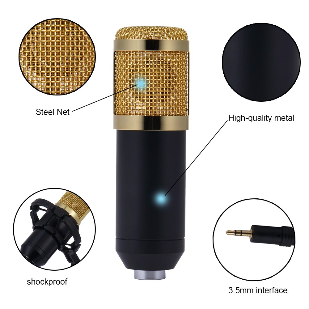 FGCLSY BM800 Condenser microphone For Laptop Windows studio Recording BM-800 Microphone BM 800
