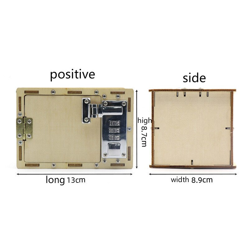 Password meccanica sicura piccola produzione tecnologia di invenzione studenti delle scuole elementari mano giocattoli in legno fai-da-te per bambini regalo