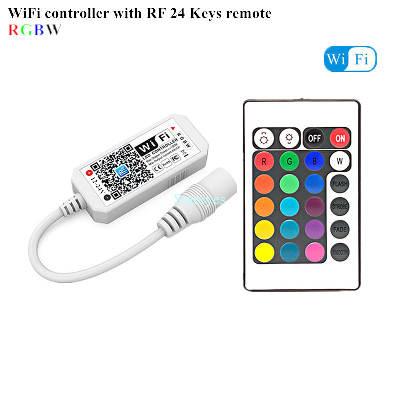 Magic Home WiFi Wireless Remote Controller Dimmer DC12V 24V Single color RGB RGBW Remote Alex Tuya Control For LED Strip: Red