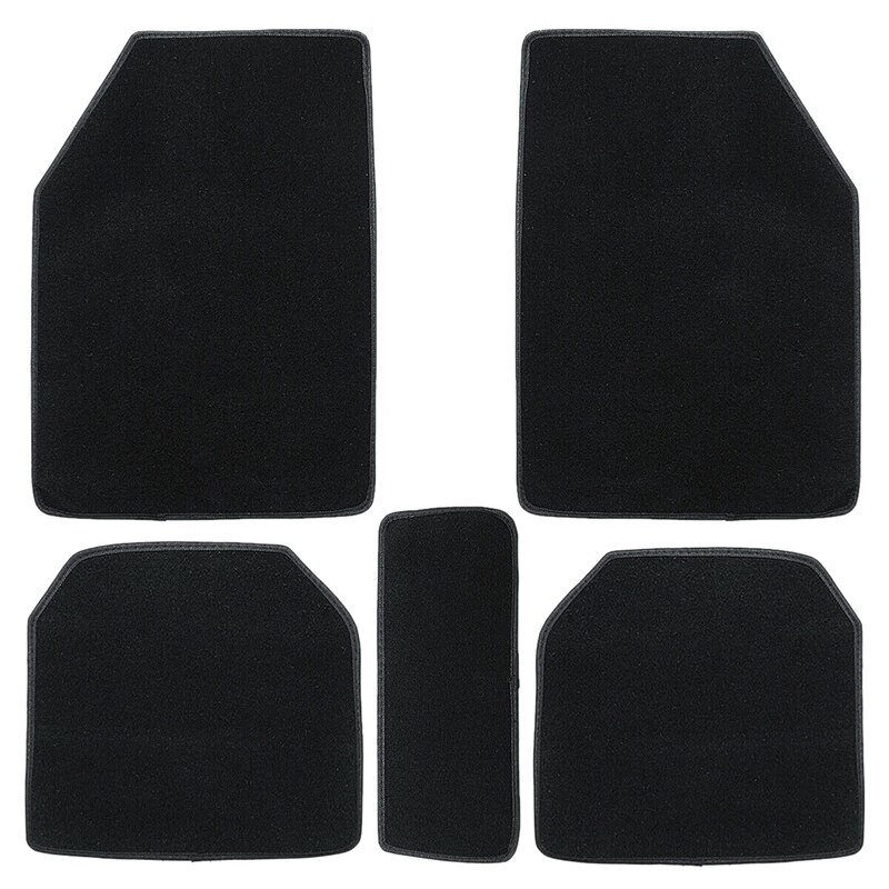 Velvet Universal 5X Car Floor Mats Rug Carpet All-Weather Full Fit for Truck SUV: Default Title