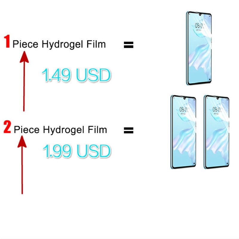 2Pcs 1100D Hydrogel Soft Film On The For Oneplus 8 Pro 7 Lite 7T 6 6T 5 5T 8T Screen Protector Full Protective Film Not Glass