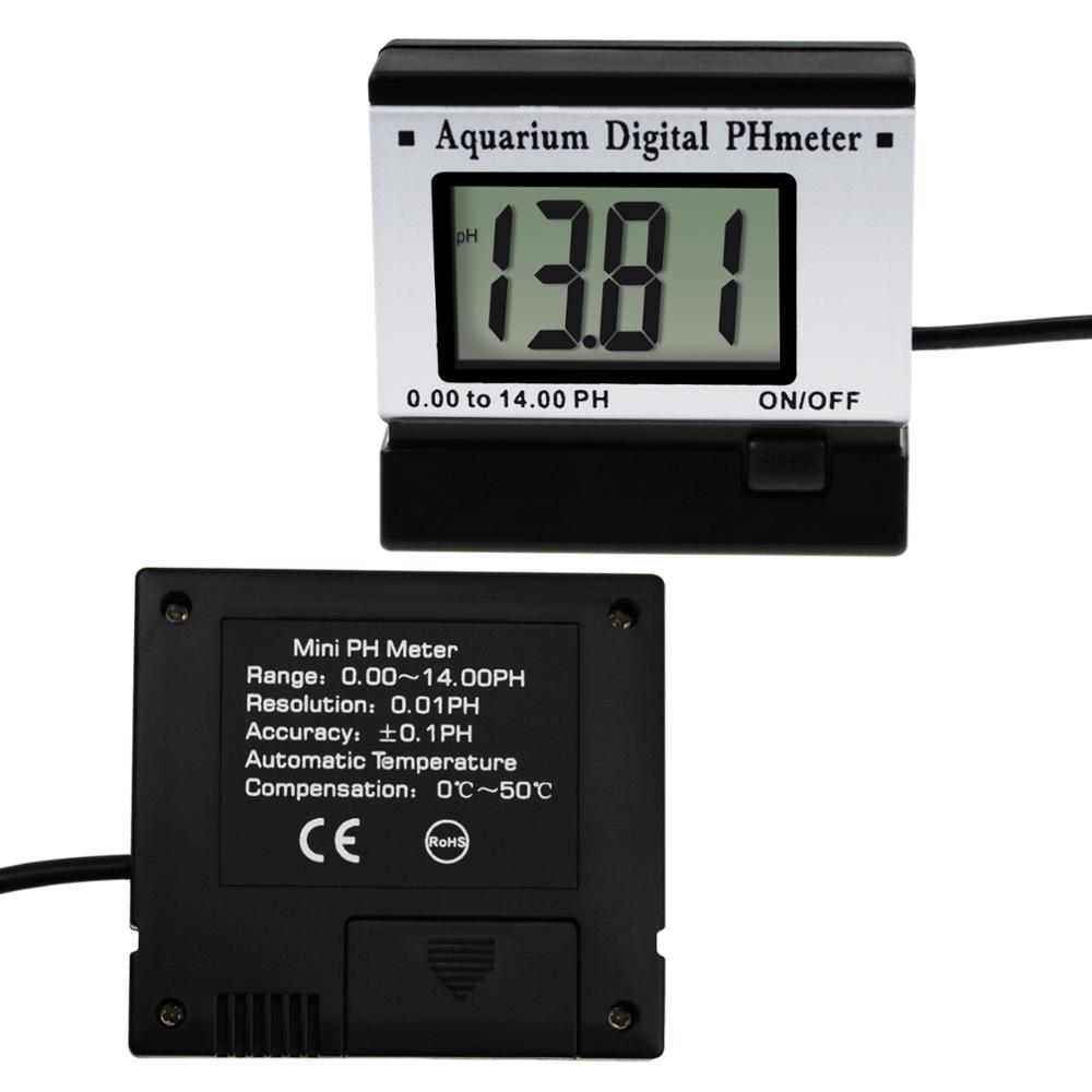 Digital pH Monitor Meter ATC 0.00~14.00pH w/ 1.5M Long Cable Electrode Probe, Water Monitoring Tester Kit
