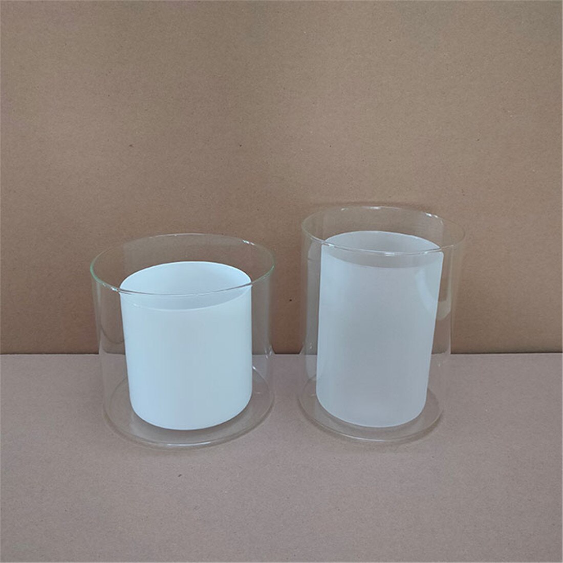 Clear White Cylinder Glass Lamp Shade Replacements for Lighting Fixtures, Frosted Glass Lampshade for E27 Wall Sonces Chandelier