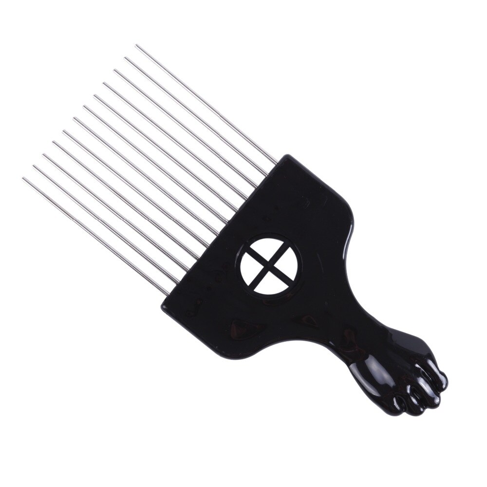 Salon brug sort metal african american pick kam hår kamme afro hår kam til frisør styling værktøj