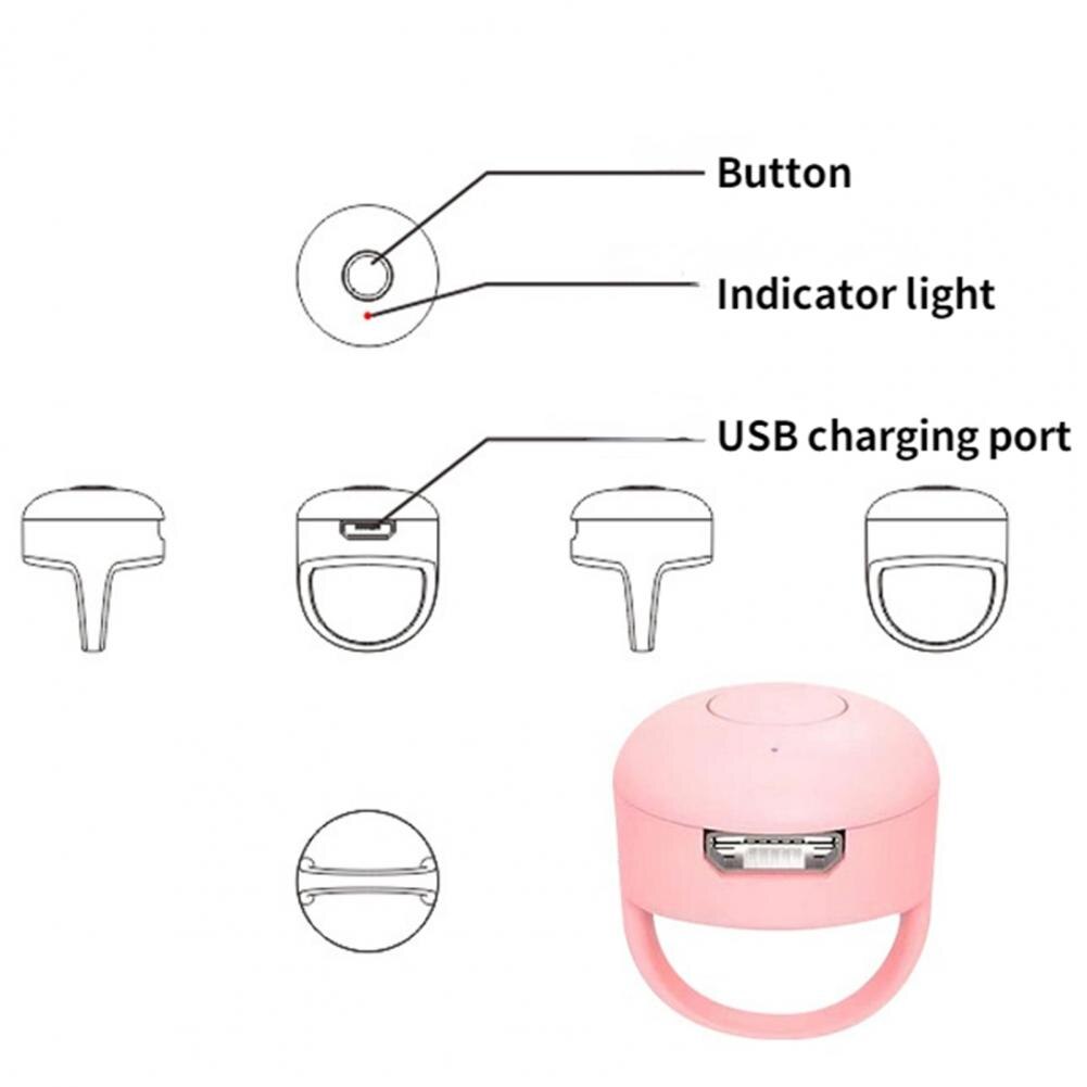 Mini-video-controller für die fingertipp-funktion, usb-ladefunktion, tragbarer bluetooth-kompatibler video-controller-ring zum ansehen von videos für ihr smartphone