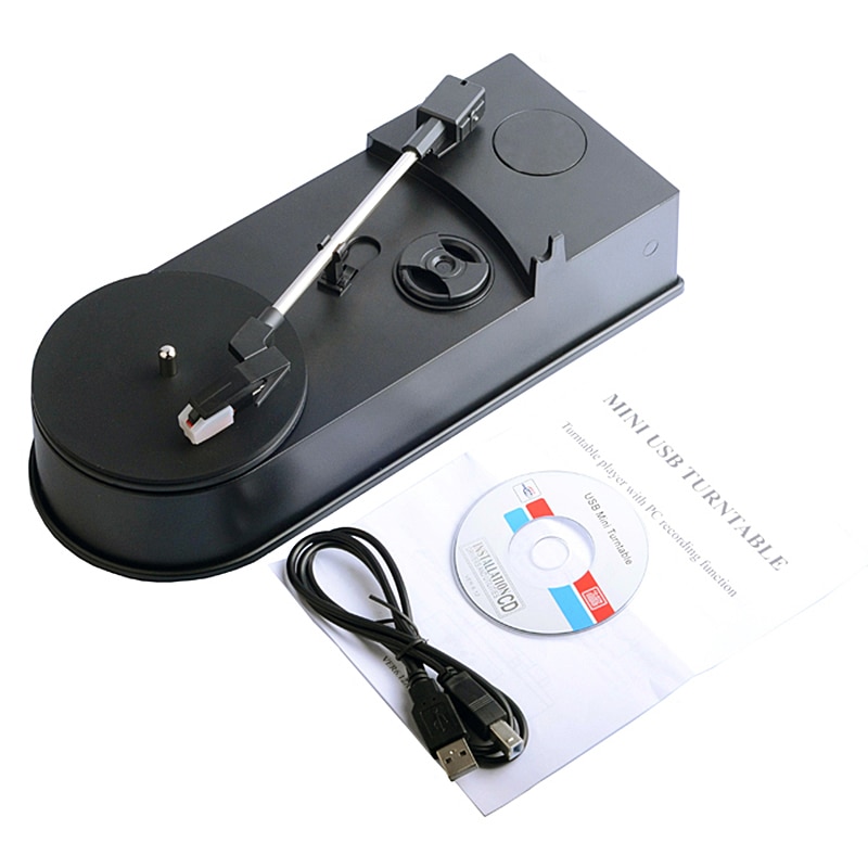 Vinyl Turntable to MP3/WAV/CD Converter USB Portable Mini Vinyl Turntables Player Mini Phonograph Turntable Record